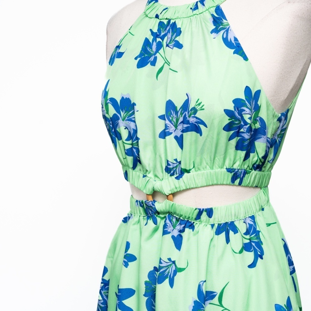 Likely Karrica Maxi‎ Dress Blue Floral Cut Out Print - Picture 12 of 15